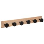 Atmosphera ? pat�re en bois 6 t�tes noires ? composition mdf et pin ? dimensions l. 58 x p. 7 x h. 8 ...