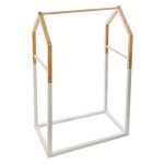 Penderie enfant en bois house 100cm blanc