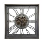 Atmosphera - pendule m�canique en m�tal 'swiss' 80cm gris