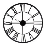 Pendule murale m�tal 'vintage' 70cm noir