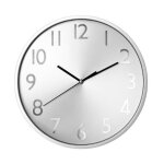 Pendule murale 'm�tallik' 30cm argent