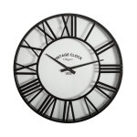 Pendule murale vintage 'silence' 35cm noir