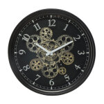 Pendule vintage en m�tal 'luxe' 37cm noir