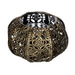 Photophore ajour� en m�tal 'opra' 11cm or