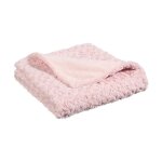 Plaid imitation fourrure 'boucl�e' 120x160cm rose