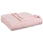 Atmosphera - plaid � poil doux - 180 x 230 cm - rose - livraison gratuite
