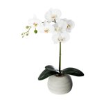 Fleur artificielle en pot 'orchide' 53cm gris