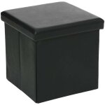 Pouf pliant noir en mdf avec revêtement en polyester et rembourrage en polyuréthane ? dimensions 38x38 ... Pouf pliant noir en mdf avec revêtement en polyester et rembourrage en polyuréthane ? dimensions 38x38 ...