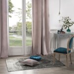 Rideau en velours occultant rose clair 140x260 cm
