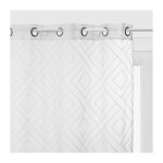 Rideau voilage brod� 'diamond' 140x240cm blanc