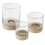 Atmosphera - set de 3 photophores et� verre d10 13 16cm cr�ateur d'int�rieur