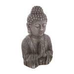 Statuette de bouddha 'effet bois' 49cm gris