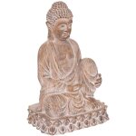 Atmosphera - statuette bouddha effet bois h67cm crateur d'intrieur