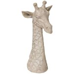Objet dcoratif tte de girafe safari en rsine h 33 cm atmosphera