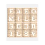 Sticker relief 'lettres' 41x41cm blanc