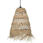 Suspension en rotin naturel lahys de 28 cm - luminaire suspendu boh�me beige par atmosphera