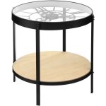 Atmosphera - table d appoint horloge noir d51cm crateur d'intrieur