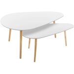 Atmosphera - tables gigognes mileo blanc l88 98cm créateur d'intérieur Atmosphera - tables gigognes mileo blanc l88 98cm créateur d'intérieur