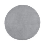 Atmosphera - tapis rond imitation fourrure 'doucea' 80cm gris