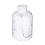 Vase d�co effet marbre 'soa' 17cm blanc
