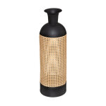 Atmosphera - vase design cannage 'arbela' 60cm noir