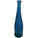 Atmosphera - vase long uly en verre recycl� bleu orage h80cm cr�ateur d'int�rieur