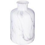 Vase contemporain imitation marbre - blanc - h 17. 5 cm - collection suite cinquante quatre - livraison ...