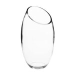 Vase en verre 'bomb�' 27cm transparent