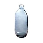 Atmosphera - vase vintage en verre 'bouteille' 35cm bleu