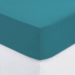 Atmosphera - drap - housse en coton bleu - vert avec hauteur de surmatelas de 30 cm, dimensions 160x200 ... Atmosphera - drap - housse en coton bleu - vert avec hauteur de surmatelas de 30 cm, dimensions 160x200 ...
