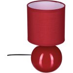 Atmosphera - lampe cramique timo rouge brillant h25cm crateur d'intrieur