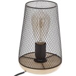Atmosphera - lampe � poser en fer bois - h. 23 cm