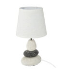 Atmosphera - lampe � poser 'galets' 33cm ivoire