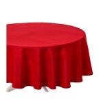 Nappe antitache ronde 'unie' 180cm rouge