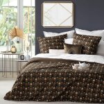 Parure de lit 2 personnes 240 x 220 cm housse de couette avec 2 taies imprim suite - 0 - atmosphera