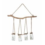 Suspension de 4 fleurs sechées pot verre h45cm atmosphera créateur d'intérieur Suspension de 4 fleurs sechées pot verre h45cm atmosphera créateur d'intérieur