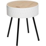 Atmosphera - table d appoint coffre shiro blanc d39cm crateur d'intrieur
