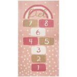 Tapis enfant marelle rose 80x150cm atmosphera crateur d'intrieur