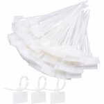 Attache cable electrique 250pcs cable management avec etiquette serre cable plastique blanc etiquette ...