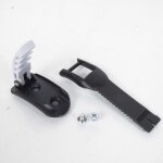 Attache microm�trique noir et blanc pour botte de moto cross,