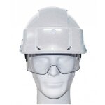 Auboueix - casque de chantier iris 2 avec porte - badge blanc 0271pbc