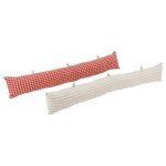 Aubry gaspard - lot de 2 chiens de porte en coton vichy ? bloque froid et cales - portes lgants