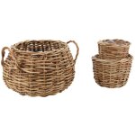 Cache - pots assortis en rotin (lot de 3) Cache - pots assortis en rotin (lot de 3)