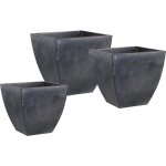 Cache pot en zinc noir (lot de 3) Cache pot en zinc noir (lot de 3)