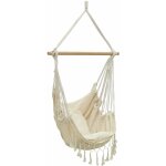 Fauteuil hamac �cru � franges en coton