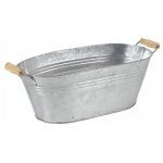 Jardini�re ovale zinc et bois grand mod�le