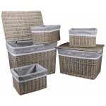 Aubry gaspard - malles et corbeilles en osier (lot de 5)