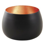 Aubry gaspard - photophore rond en mtal noir et or