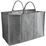 Sac a buches jute gris 60x30x40