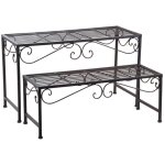 Aubry gaspard - sellettes porte - plantes en mtal vieilli (lot de 2)